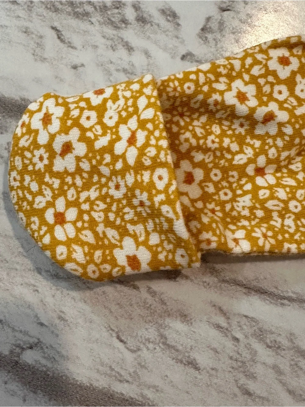 Carter's Yellow Floral 'Little Sister' Footed One-Piece